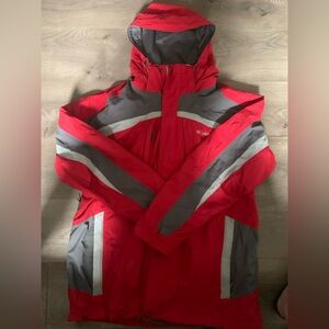 Colombia fall/spring jacket/coat Whirlibird Omni tech water wind resistant red